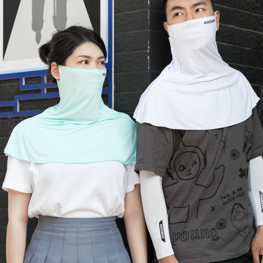 ROCKBROS フェイスカバー 夏用 フェイスマスク 冷感 UV 360度 首 肩