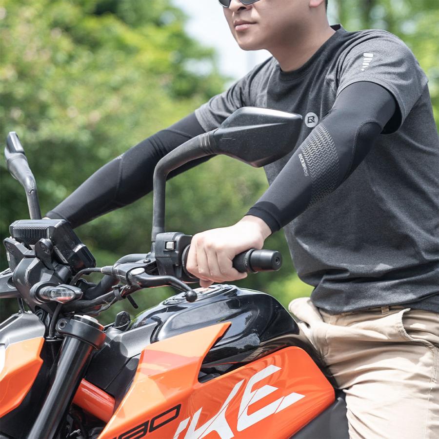 アームカバー UVカット UPF50+ 冷感 メンズ レディース 自転車 バイク