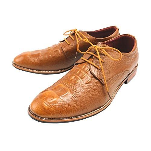 買取り実績 靴 スタッズ ローファー クロコ型押し 本革 蛇柄 茶 95br 26 5cm ノーブランド品 牛革 オラオラ やくざ ヤクザ シューズ メンズ シューズ