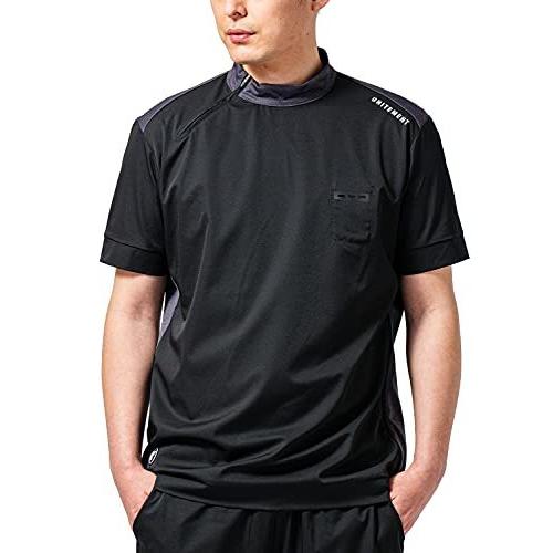 楽々ショップ Unitement ゴルフウェア モック ネック シャツ 半袖 接触冷感 メンズ レディース 全3色 Black 3サイズ展開 Mサ 公式店 Maincoffee Com Ec