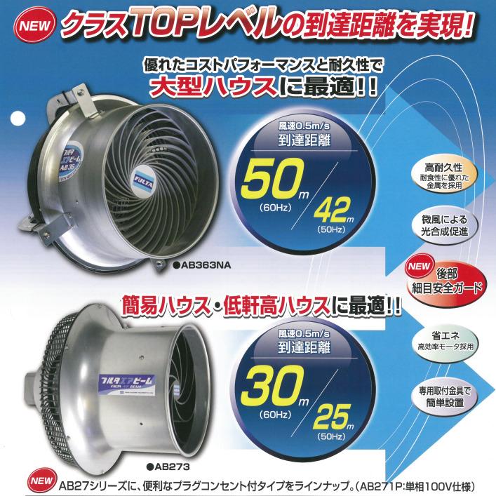 エアビーム AB361NA 100V電源 軽量 高効率 省エネ 低騒音 フルタ電機