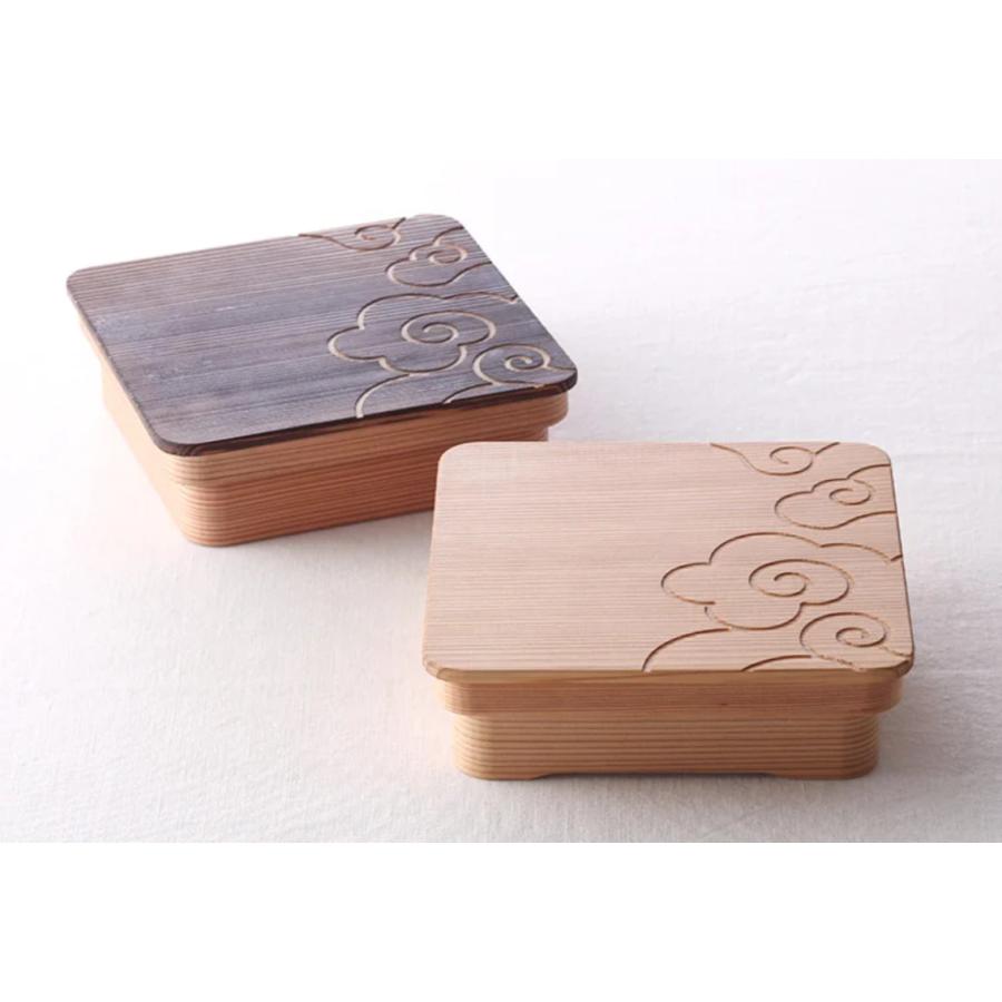 公式】箱屋常吉 5寸松花堂お弁当箱 雲紋柄 おひつのようなおべんとう箱