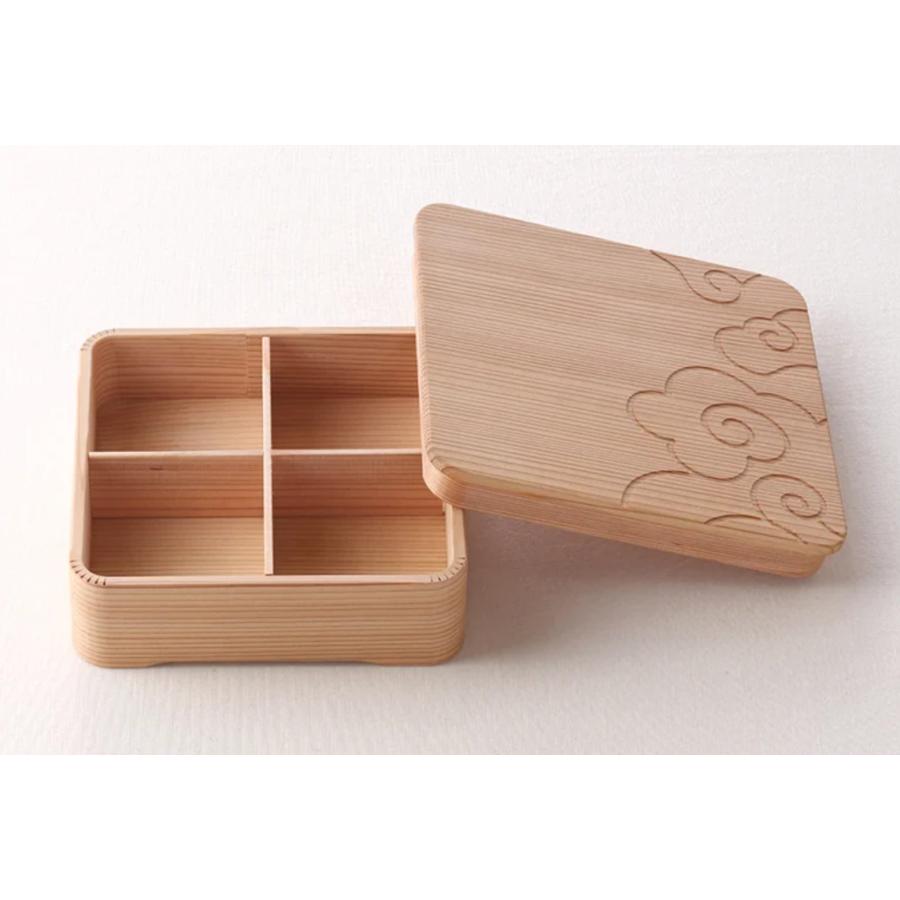 ともこ　松花堂弁当箱　ヒノキ　5客 三好製作所 弁当箱 1段 1100ml 木蓋 松花堂 （ 重箱 お弁当箱 ランチ