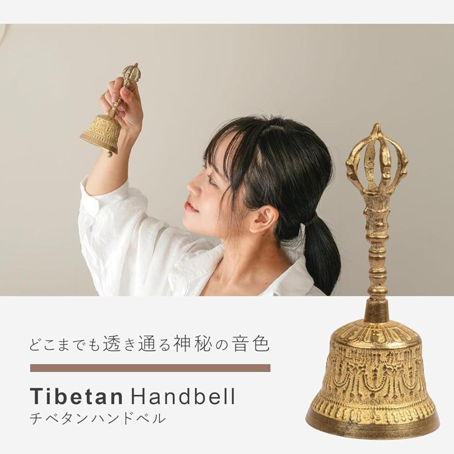 チベタンベル チベット ハンドベル ヒーリング 金剛鈴 五鈷鈴 持鈴 五