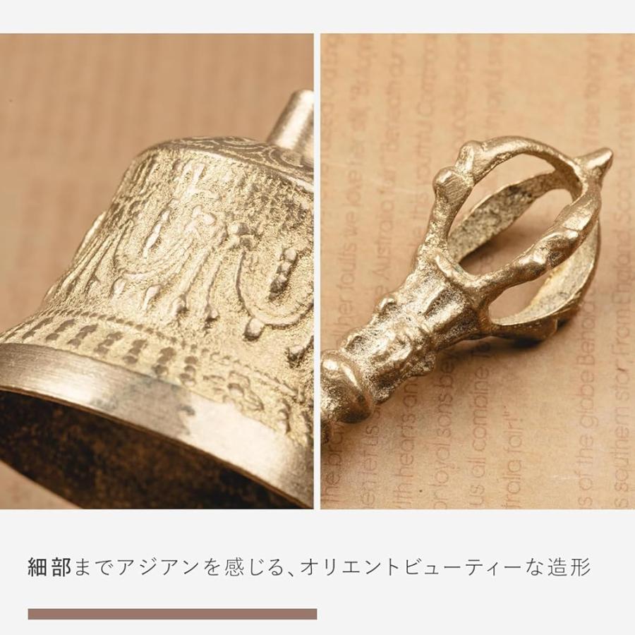 チベタンベル チベット ハンドベル ヒーリング 金剛鈴 五鈷鈴 持鈴 五