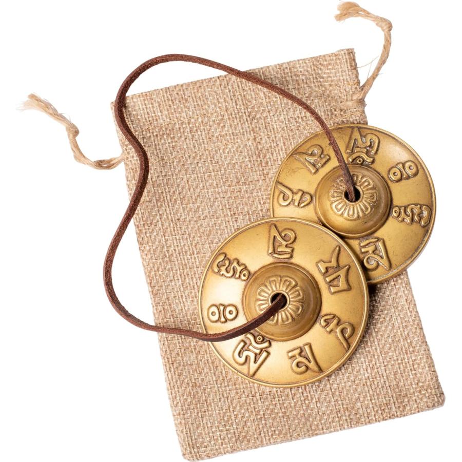 ティンシャベル ティンシャ プレミアム 浄化用 チベット密教法具 手作り 銅 古美術工芸 チベタンベル ヨガ 瞑想 音色 シンバル 八宝吉祥図 八宝 DANNY LIB | ブランド登録なし | 08