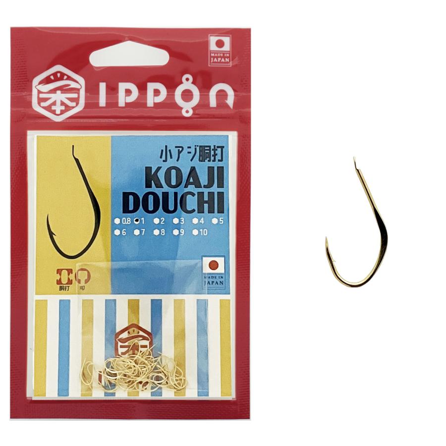 ☆ippon.4065商品☆よろしければご購入お待ちしております♪ メール便可/ IPPON (一本) 小アジ胴打 ゴールドコート 0.8号/44本入〜8