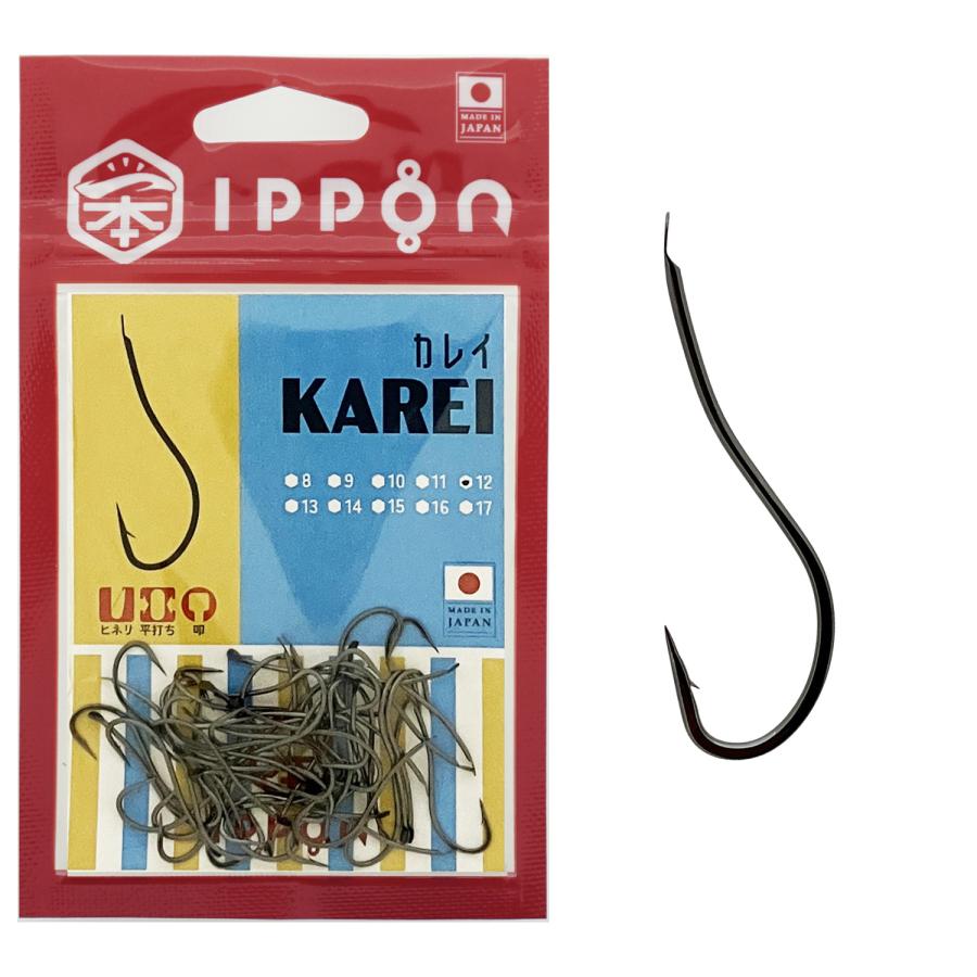 メール便可/ IPPON (一本) カレイ ブラックコート 11号/48本入〜15号