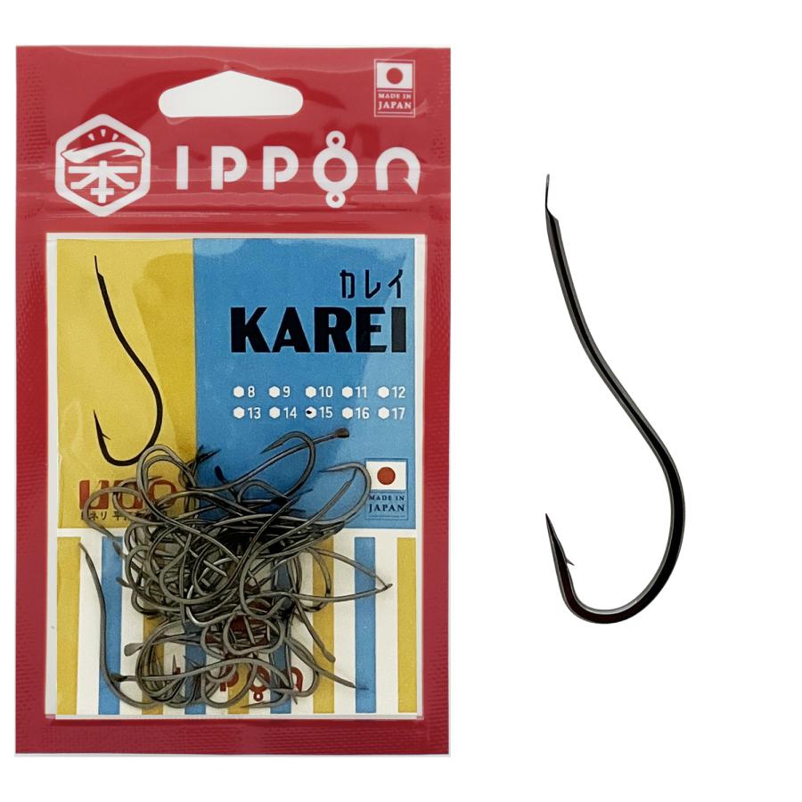 メール便可/ IPPON (一本) カレイ ブラックコート 11号/48本入〜15号