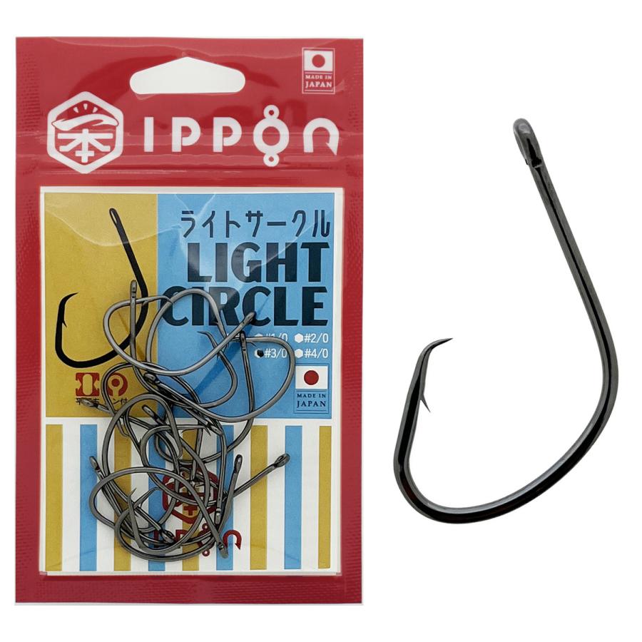 釣り具　まとめ売り　リール　ルアー　釣針　ジャンク メール便可/ IPPON (一本) ライトサークルフック ブラックコート #1:20