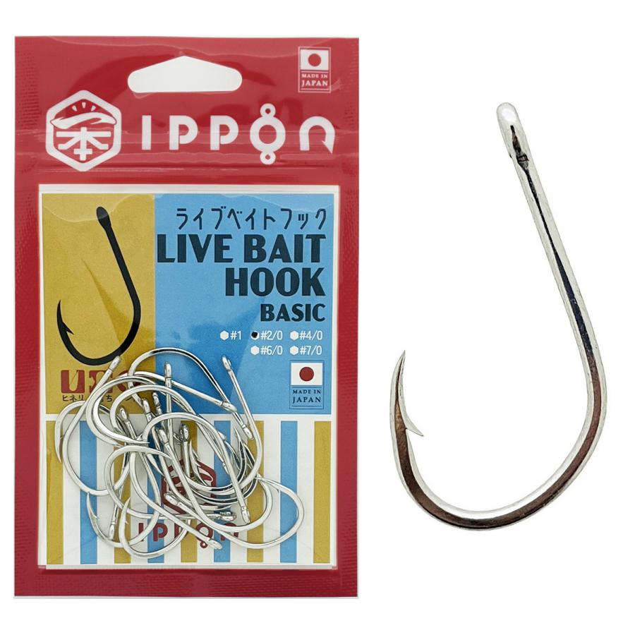 メール便可/ IPPON (一本) ライブベイトフック サビナスコート #1:22本