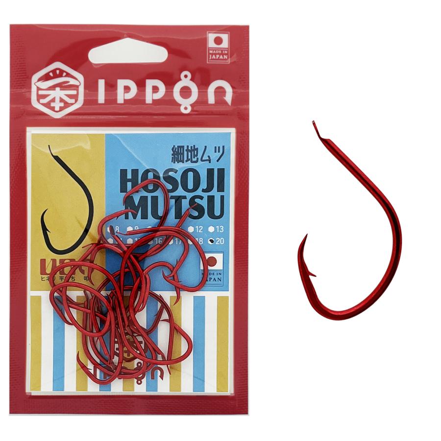 メール便可/ IPPON (一本) 細地ムツ レッドコート 11号/40本入〜18号