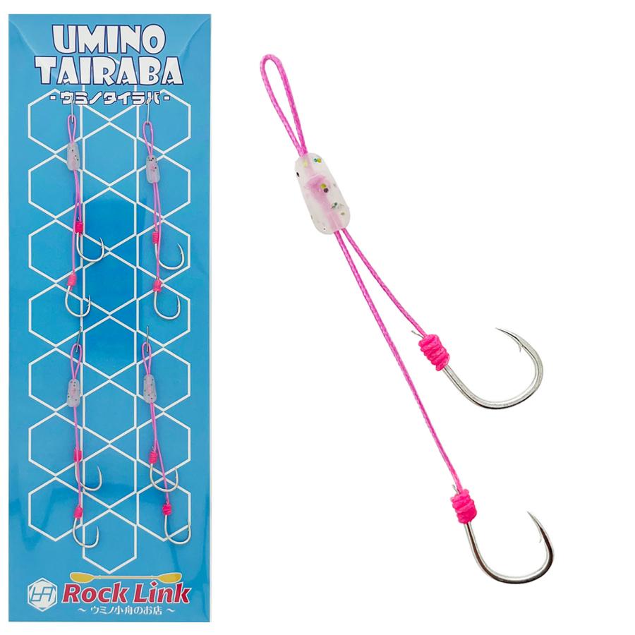 メール便可/ UMINO (ウミノ) タイラバ 替えフック 2本針 4セット入