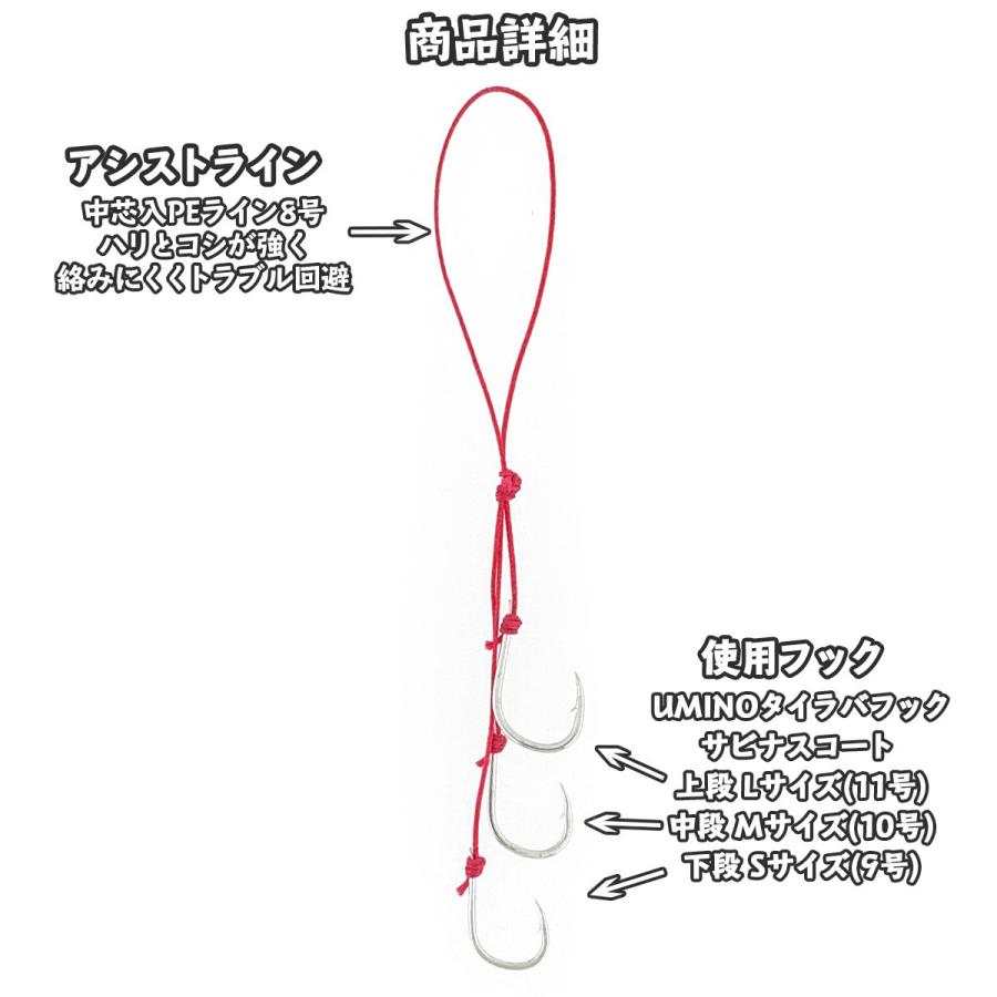 メール便可 Umino ウミノ タイラバ サビナスフック 3本針 5セット入 徳用 鯛ラバ 仕掛け アシストフック 自作 Umino Tairaba Hook 3hook ロックリンク ヤフー店 通販 Yahoo ショッピング