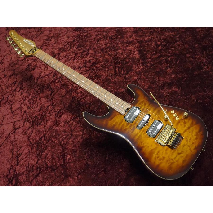 SCHECTER NV-3-22-AL Quilt Maple Top Tyger Eye Burst