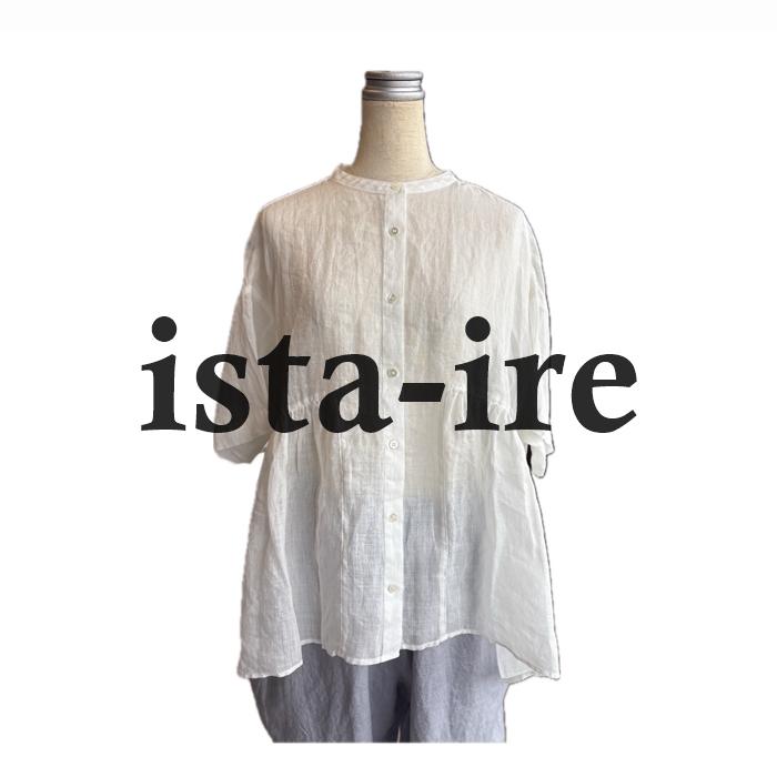ista-ire イスタイーレ ラミーリネン サイドギャザーブラウス