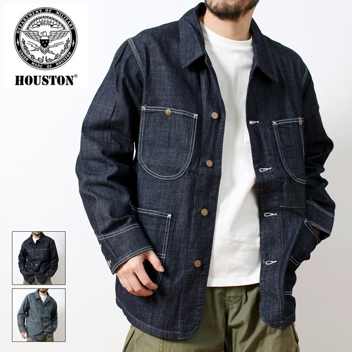 HOUSTON（ヒューストン） デニムカバーオール USコットン デニム