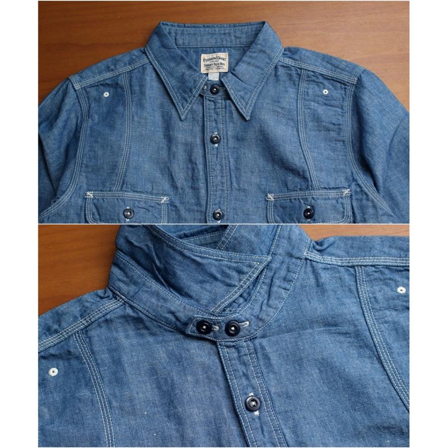 フェローズ PHERROW'S シャツ 770WS 40年代モデル ワークシャツ ラウンドヨーク 770WS 長袖 デニムシャツ シャンブレーシャツ 日本製 アメカジ (32-770ws)｜rockingchair2822｜14
