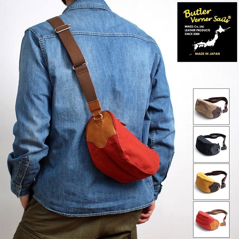 バトラーバーナーセイルズ ショルダーバッグ Butler Verner Sails キャンバス×本革 ミニショルダーバッグ JA-0637 Butler Verner Sails（バトラーバーナーセイルズ） ミニショルダー