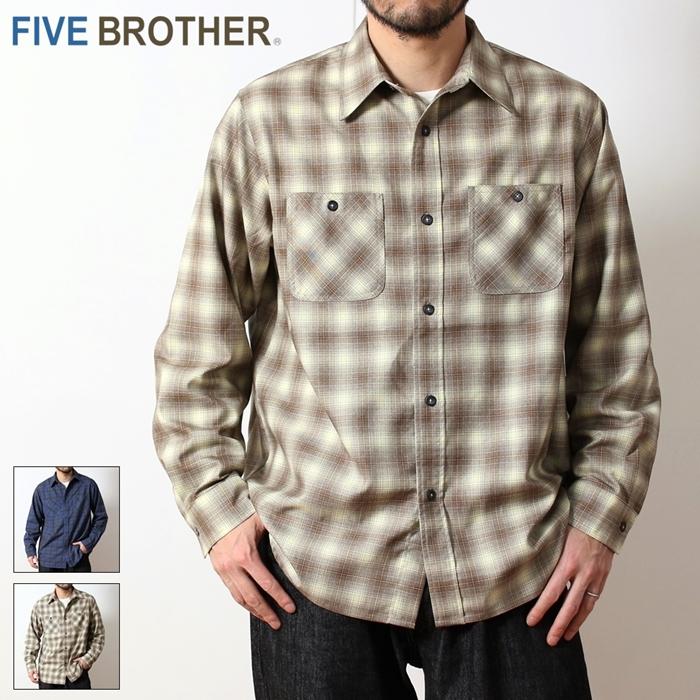 90s FIVE BROTHER グレー系チェック長袖シャツ 90s FIVE BROTHER グレー系チェック長袖シャツ 90s FIVE BROTHER Check