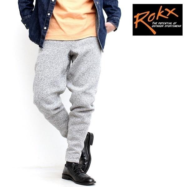 フリースパンツ Rokx ロックス THE GOOSE PANT グースパンツ イージーパンツ リブパンツ 暖パン スリム テーパード パンツ ジョガーパンツ (66-rxmf191067)｜rockingchair2822