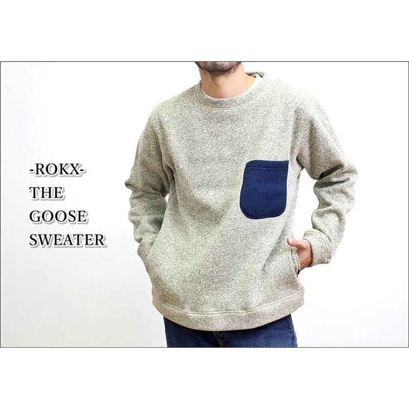 Rokx ロックス フリース セーター THE GOOSE SWEATER グースセーター ブランド ポーラテックサーマルプロ 裏起毛 トレーナー ポケット付き (66-rxmf224003)｜rockingchair2822｜11