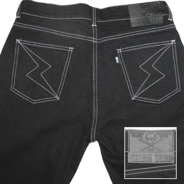 クリームソーダ クリームソーダ CS デニムパンツBLACK CREAM