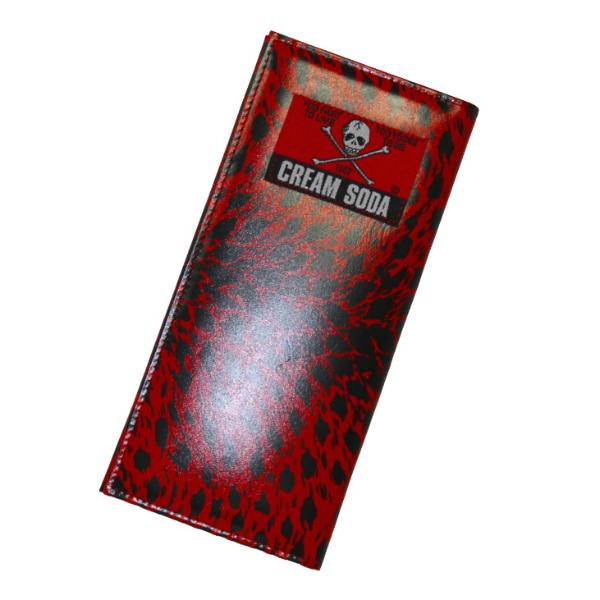 クリームソーダ（CREAM SODA） ヒョウ柄サイフ レッド : ROCKIN WEB