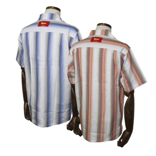 クリームソーダ（CREAM SODA） CSストライプシャツ ブルー/オレンジ