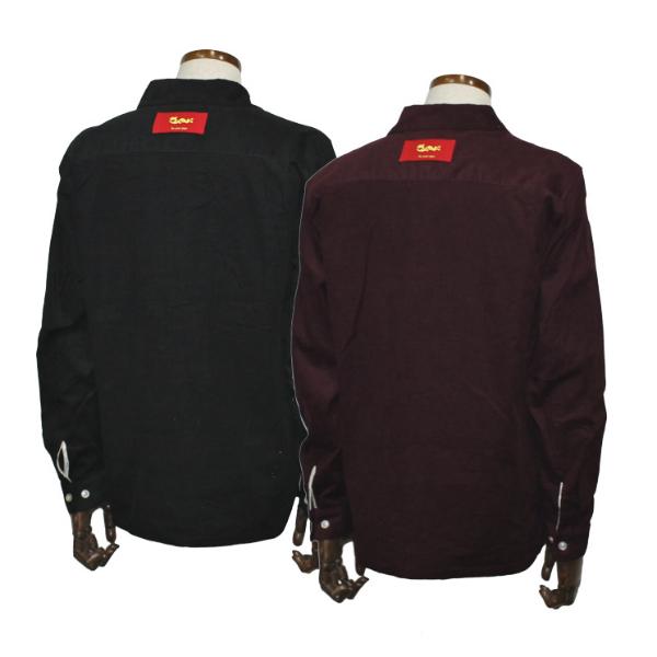 クリームソーダ（CREAM SODA） CSコーデュロイ切替えシャツ ブラック