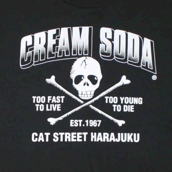 クリームソーダ（CREAM SODA） CS ロッカヘブンTシャツ ブラック