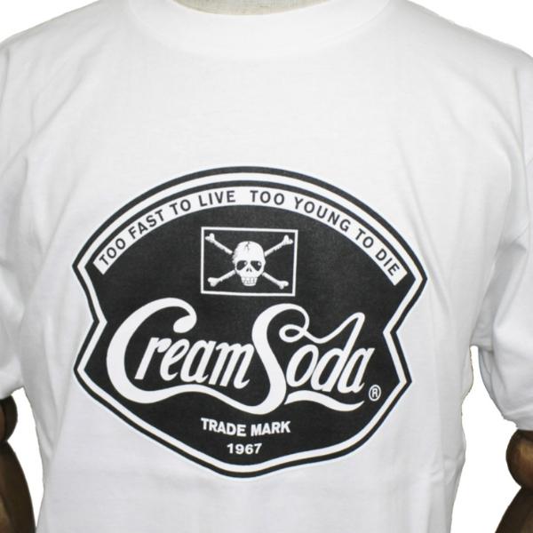 クリームソーダ 新ドクロTシャツ(旧価格版) ホワイト CREAM SODA 