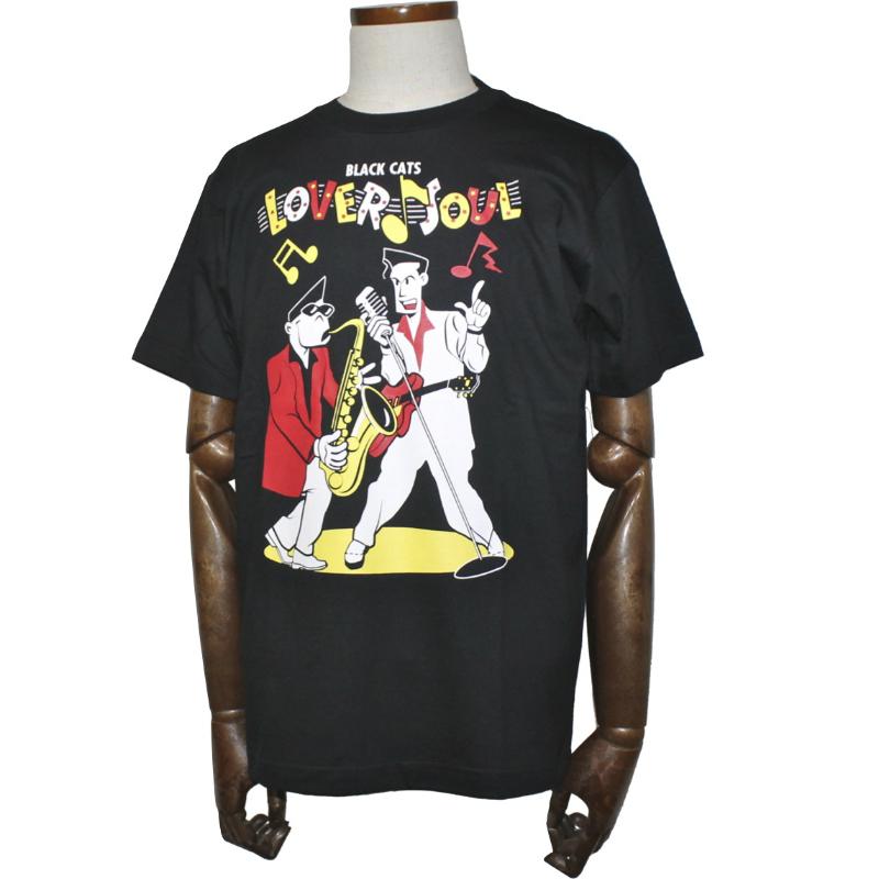 クリームソーダ（CREAM SODA） CS LOVER SOUL Tシャツ ブラック