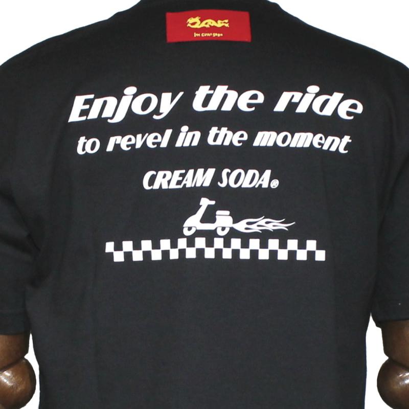 クリームソーダ（CREAM SODA） TE スクータークラブTシャツ ブラック