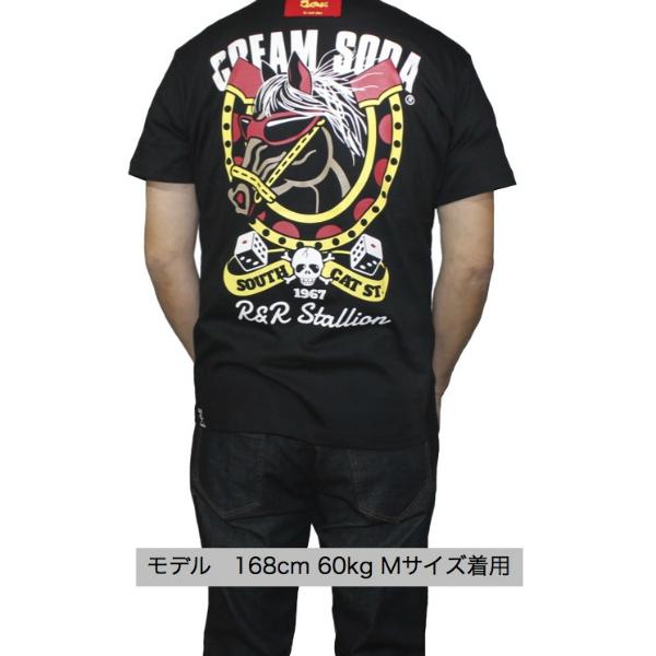 クリームソーダ（CREAM SODA） CS R&R STALLION Tシャツ ブラック
