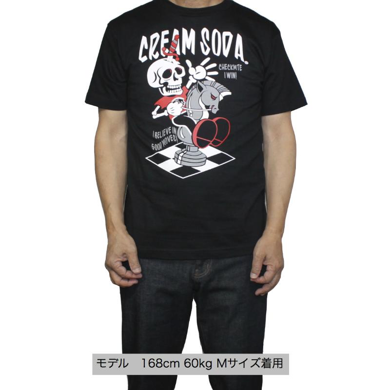 クリームソーダ（CREAM SODA） CS KNIGHT Tシャツ ブラック : ROCKIN