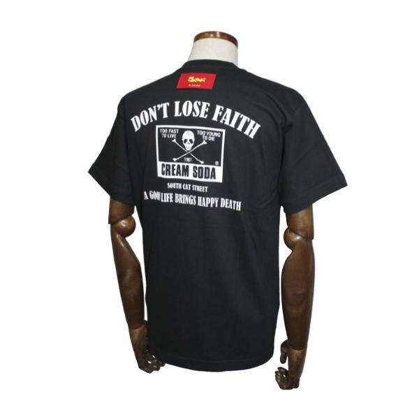 クリームソーダ（CREAM SODA） CSクラシックスカルTシャツ ブラック