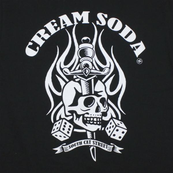 クリームソーダ（CREAM SODA） CSクラシックスカルTシャツ ブラック