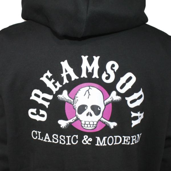 クリームソーダ（CREAM SODA） CS アーチロゴジップパーカー ブラック