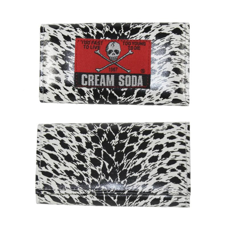 クリームソーダ（CREAM SODA） CS キーケースヒョウ柄WHITE CREAM SODA