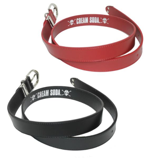 クリームソーダ（CREAM SODA） CS 3ピースレザーベルト ブラック