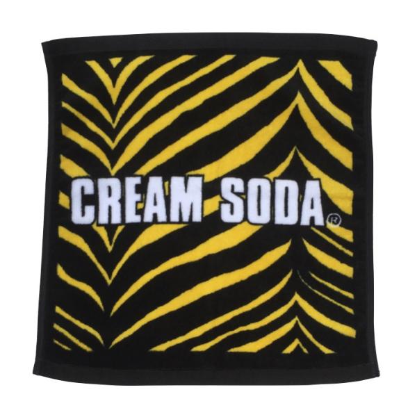 クリームソーダ クリームソーダ CSゼブラ柄ハンドタオル レッド クリームソーダ クリームソーダ CSゼブラ柄ハンドタオル レッド