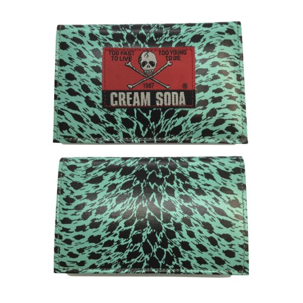 クリームソーダ クリームソーダ CSヒョウ柄パスケース MINTBLUE クリームソーダ クリームソーダ CSヒョウ柄パスケース MINTBLUE