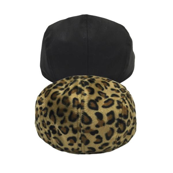 ハンチング帽　レオパード クリームソーダ（CREAM SODA） CSハンチング ブラック/レオパード