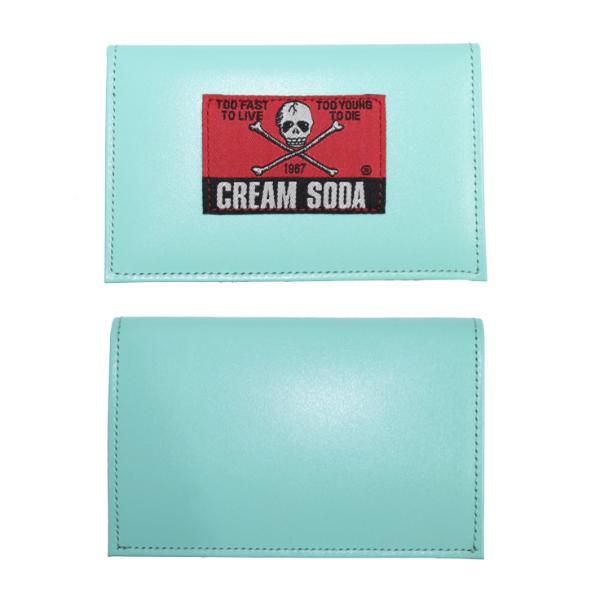 クリームソーダ クリームソーダ CS無地パスケースMINTBLUE CREAM クリームソーダ クリームソーダ CS無地パスケースMINTBLUE CREAM