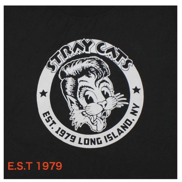 ストレイキャッツロゴtシャツ Head Logo E S T 1979 Stray Cats Roc Rockin Web小島屋 通販 Yahoo ショッピング