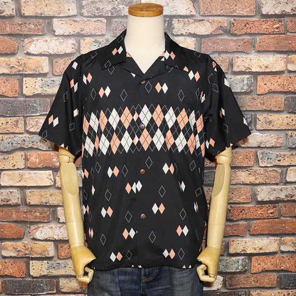 【UNIVERD72】ALOHA SHIRT（ARGYLE） UNIVERD72 / ユニバード72 41235 POLYESTER ALOHA SHIRT (ARGYLE