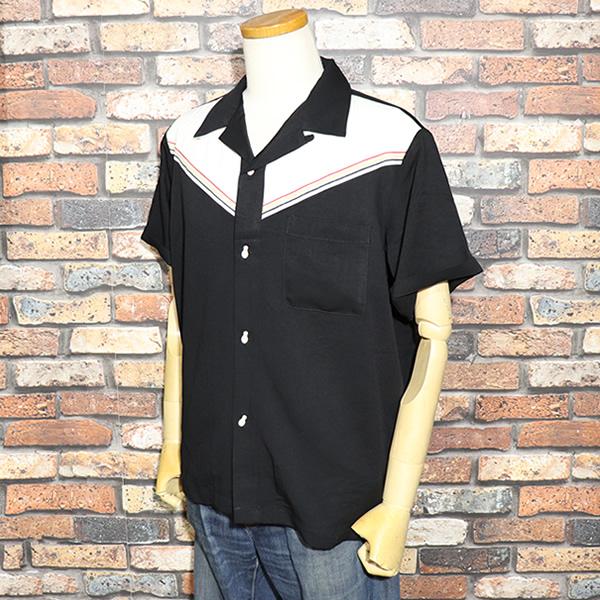 ヒューストン　 ボウリングシャツ ビンテージ ロカベリー 黒 L HOUSTON（ヒューストン） BOWLING SHIRT TIGER ボウリングシャツ 虎柄