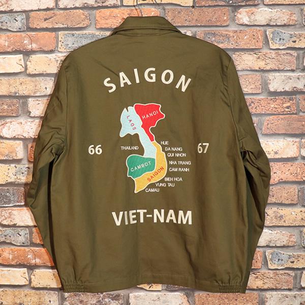 HOUSTON（ヒューストン） VIETNAM JACKET MAP ベトジャン マップ柄
