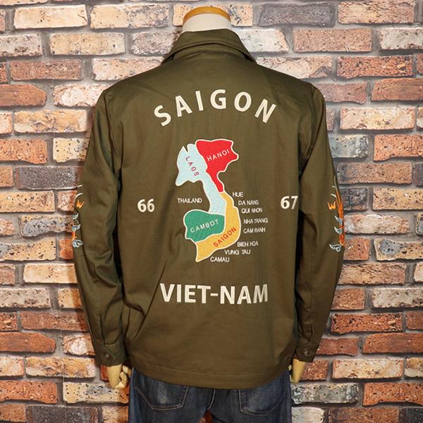 HOUSTON（ヒューストン） VIETNAM JACKET MAP ベトジャン マップ柄